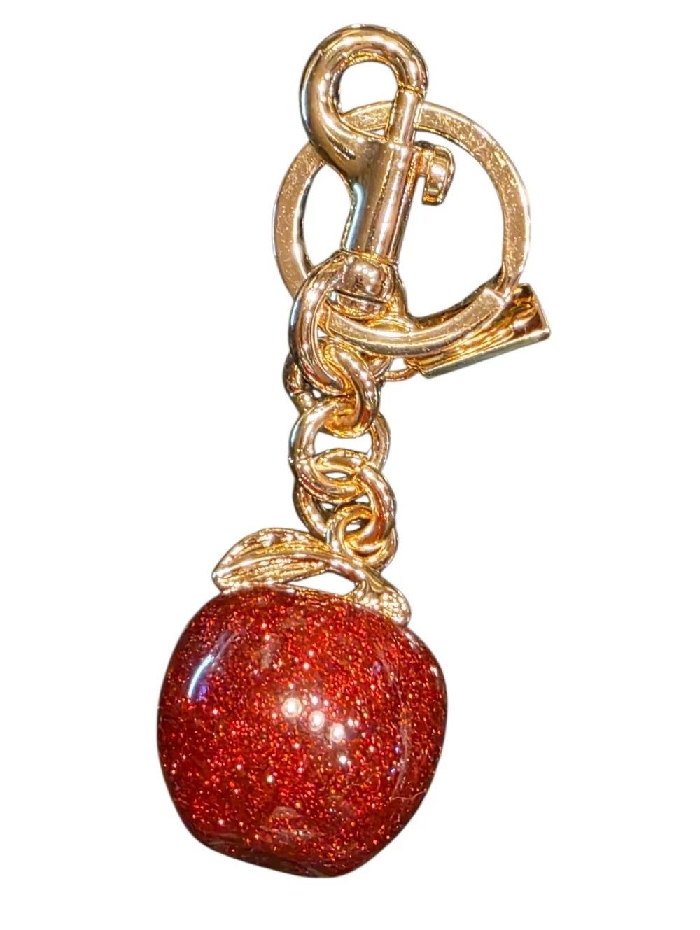 Red Glitter Apple Large Designer Inspired Fashion Purse Charm